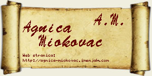 Agnica Miokovac vizit kartica